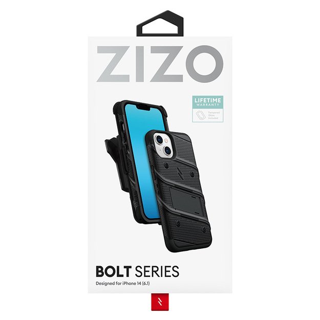 ZIZO BOLT serija – dėklas, skirtas iPhone 14 (juodas)