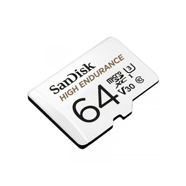 SanDisk High Endurance microSDXC - Atminties kortelė 64 GB 10 klasės UHS-I 100/40 MB/s su adapteriu