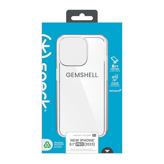 Speck Gemshell – dėklas, skirtas iPhone 15 Pro (skaidrus)