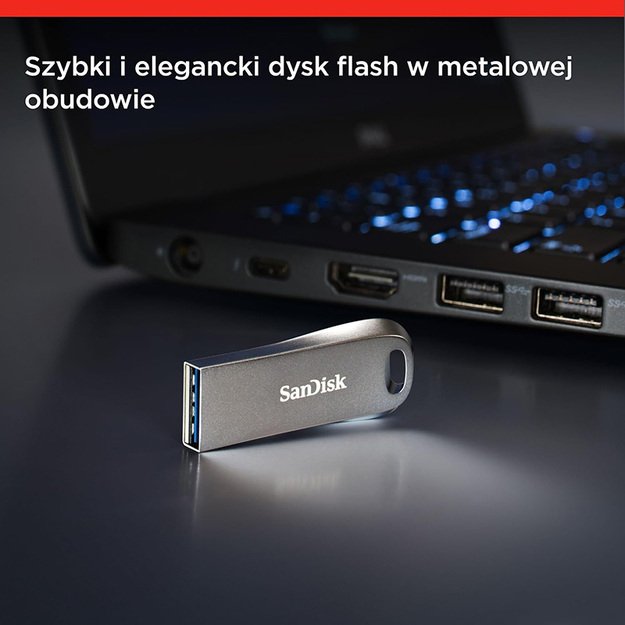 SanDisk Ultra Luxe – USB 3.1 atmintinė 64 GB 150 MB/s