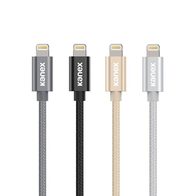 „Kanex Premium DuraBraid“ USB-C ir „Lightning“ kabelis (auksinis)