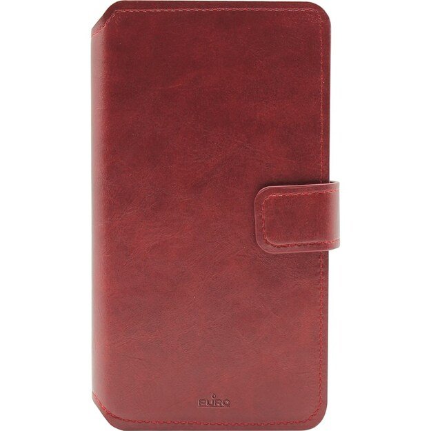 PURO Universal Wallet 360° - Universalus pasukamas maišelis su kortelių angomis, XL dydis (raudona)