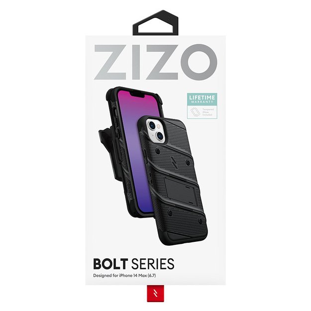 ZIZO BOLT serija – dėklas, skirtas iPhone 14 Plus (juodas)