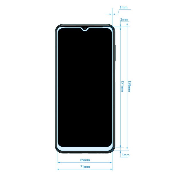 Crong 7D nano lankstus stiklas – pilnai dengianti hibridinė ekrano apsauga 9H Samsung Galaxy M13