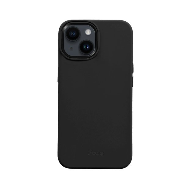 Crong Color Cover LUX Magnetic – dėklas, skirtas iPhone 15 Plus MagSafe (juodas)