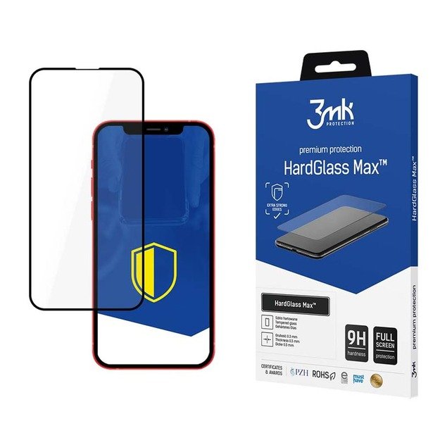 3mk HardGlass Max – grūdintas stiklas, skirtas iPhone 13 / iPhone 13 Pro (juodas)