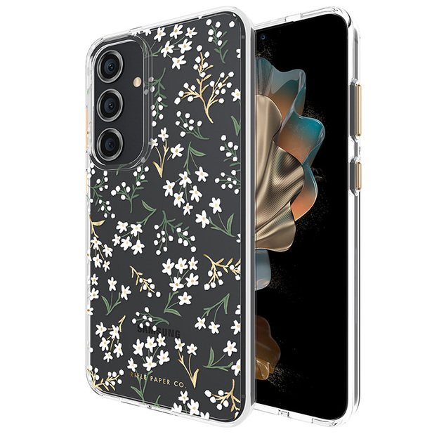 Skaidrus šautuvų popierius – Samsung Galaxy S24+ dėklas (Petite Fleurs)