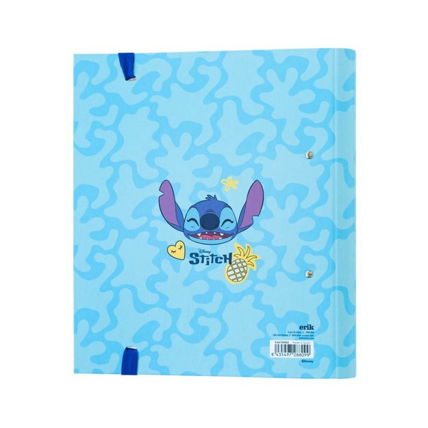 Disney Stitch Tropical – A4 segtuvas (2 žiedai, elastinė juosta)