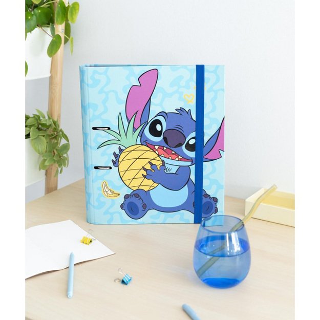 Disney Stitch Tropical – A4 segtuvas (2 žiedai, elastinė juosta)