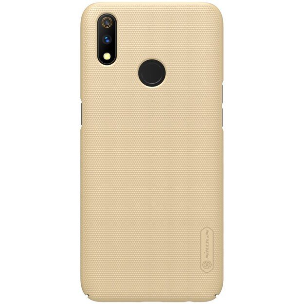 Nillkin Super Frosted Shield – dėklas, skirtas Realme 3 Pro (Realme X Lite) (auksinis)