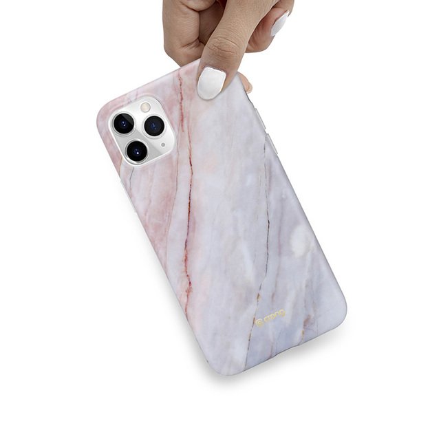 „Crong Marble Case“ – dėklas, skirtas „iPhone 11 Pro“ (rožinis)