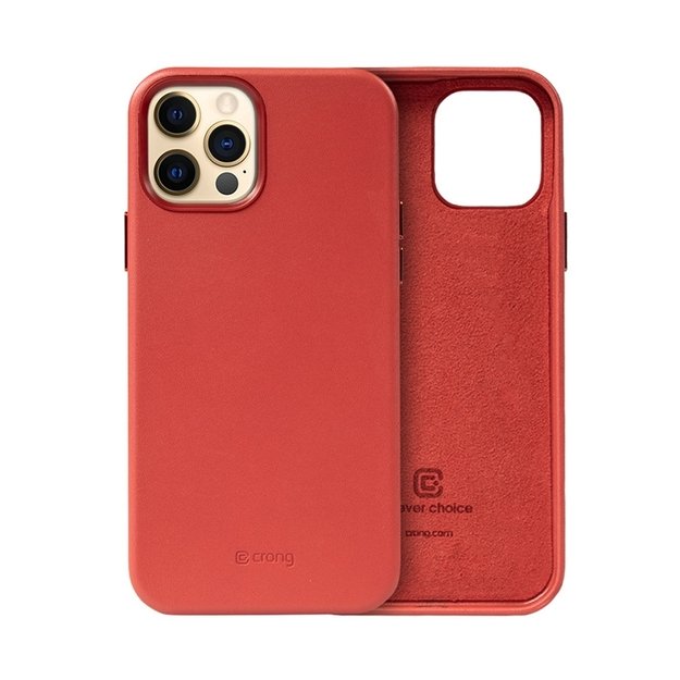 Crong Essential Cover – odinis dėklas, skirtas iPhone 12 Pro Max (raudonas)