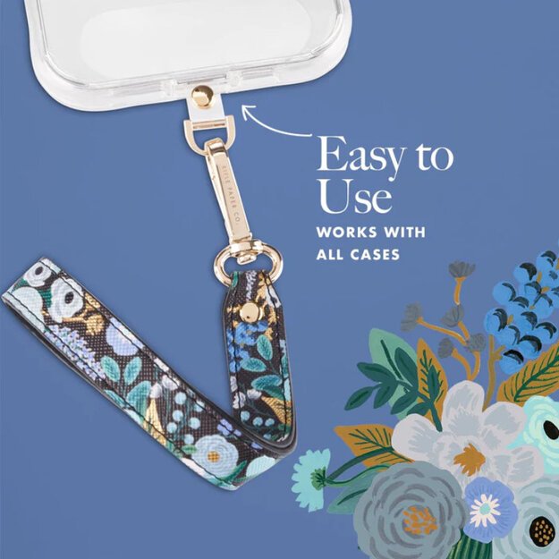 Rifle Paper Phone Wristlet – universalus telefono dirželis (Garden Party Blue)