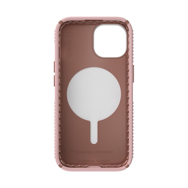 Speck Presidio2 Grip ClickLock & MagSafe – dėklas, skirtas iPhone 15 / iPhone 14 / iPhone 13 (Dahlia Pink / Rose Copper)