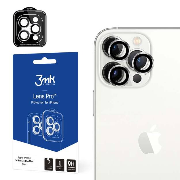 3mk Lens Protection Pro – fotoaparato objektyvo stiklas, skirtas iPhone 14 Pro / iPhone 14 Pro Max