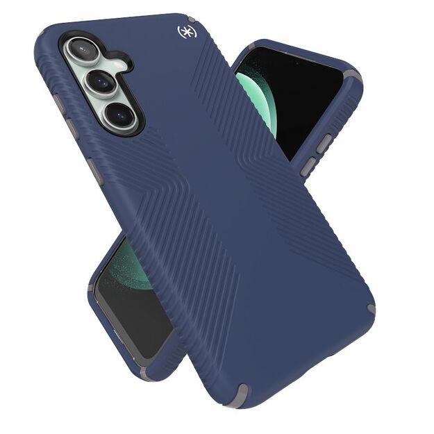 Speck Presidio2 Grip – Samsung Galaxy S23 FE dėklas (pakrantės mėlyna/juoda/balta)