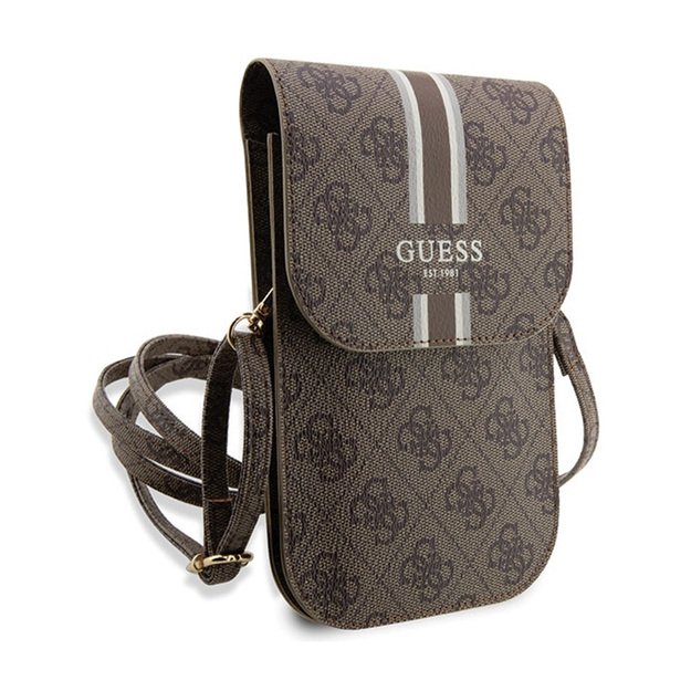 Guess 4G Stripes – Crossbody telefono krepšys (rudas)