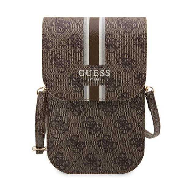 Guess 4G Stripes – Crossbody telefono krepšys (rudas)