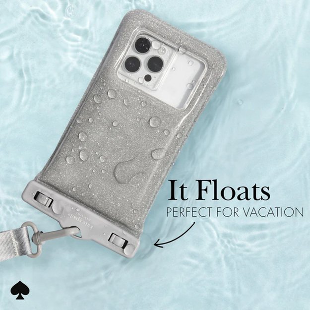 Kate Spade New York Waterproof plaukiojantis maišelis – vandeniui atsparus dėklas išmaniesiems telefonams iki 6,7 (That Sparkle) 7