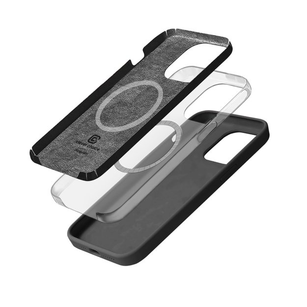 Crong Color Cover Magnetic – dėklas, skirtas iPhone 15 Pro MagSafe (titano)