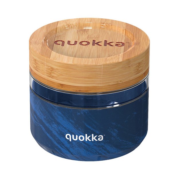 „Quokka Deli Food Jar“ - Stiklinis maisto indelis / priešpiečių dėžutė 500 ml (Medžio grūdai)