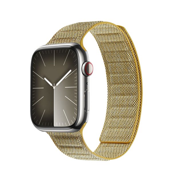 Crong Melange – magnetinis dirželis Apple Watch 38/40/41 mm (geltonas melanžas)