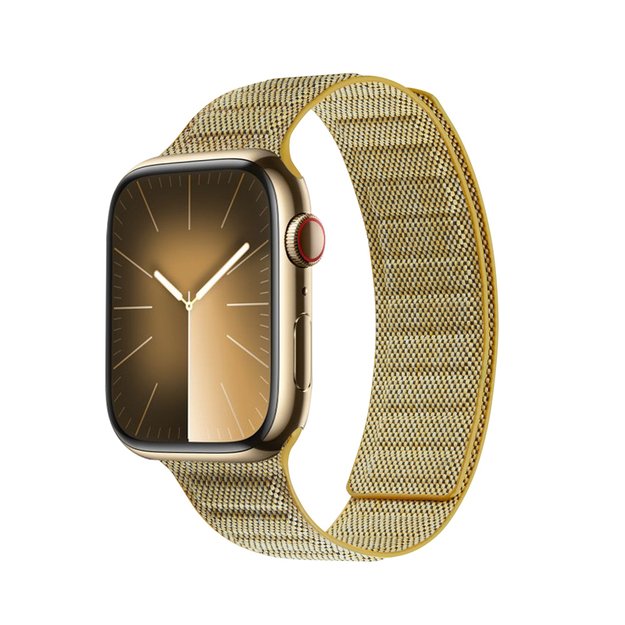 Crong Melange – magnetinis dirželis Apple Watch 38/40/41 mm (geltonas melanžas)