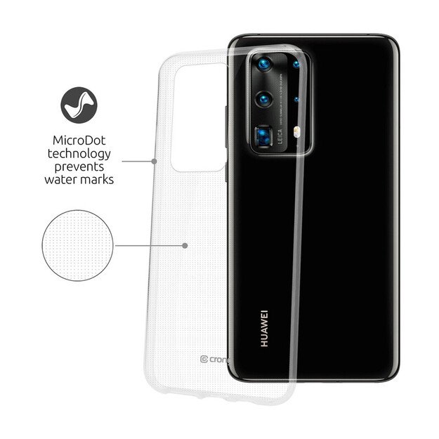 Crong Crystal Slim Cover – apsauginis dėklas, skirtas Huawei P40 Pro (skaidrus)