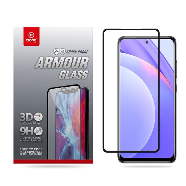 Crong 3D Armor Glass – grūdintas stiklas Full 9H klijai ant ekrano Xiaomi Mi 10T Lite