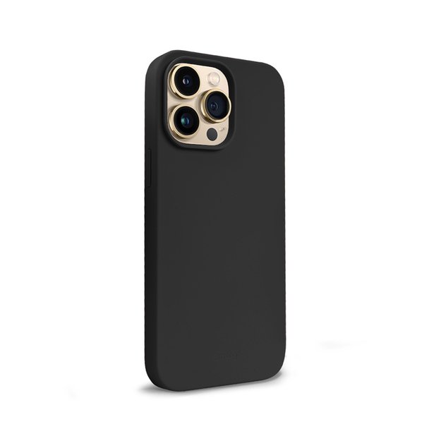 Crong Color Cover Skystas silikoninis dėklas, skirtas iPhone 14 Pro Max (juodas)