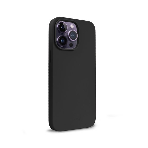 Crong Color Cover Skystas silikoninis dėklas, skirtas iPhone 14 Pro Max (juodas)