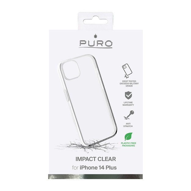 PURO Impact Clear – dėklas, skirtas iPhone 14 Max (skaidrus)