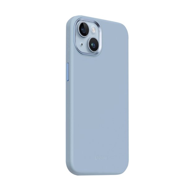 Crong Color Cover LUX Magnetic – dėklas, skirtas iPhone 15 Plus MagSafe (dangaus mėlynas)