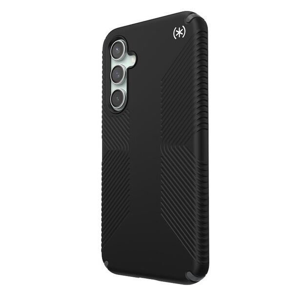 Speck Presidio2 Grip – dėklas, skirtas Samsung Galaxy S23 FE (juodas / juodas / baltas)