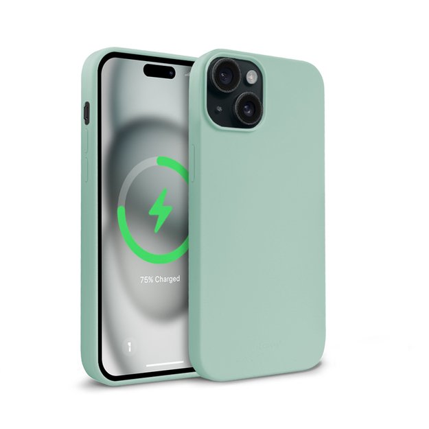 Crong Color Cover Magnetic – dėklas, skirtas iPhone 15 MagSafe (Mint)