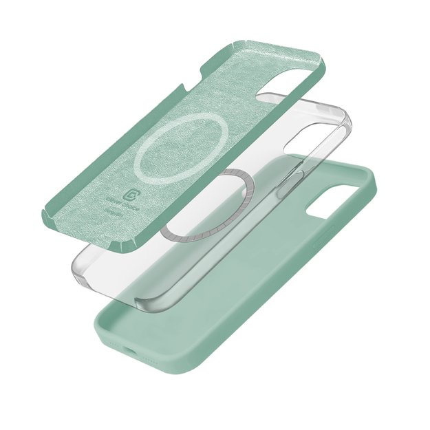 Crong Color Cover Magnetic – dėklas, skirtas iPhone 15 MagSafe (Mint)