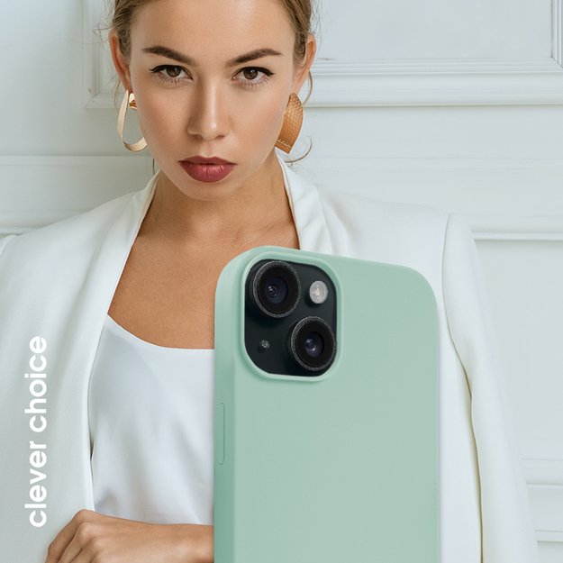 Crong Color Cover Magnetic – dėklas, skirtas iPhone 15 MagSafe (Mint)