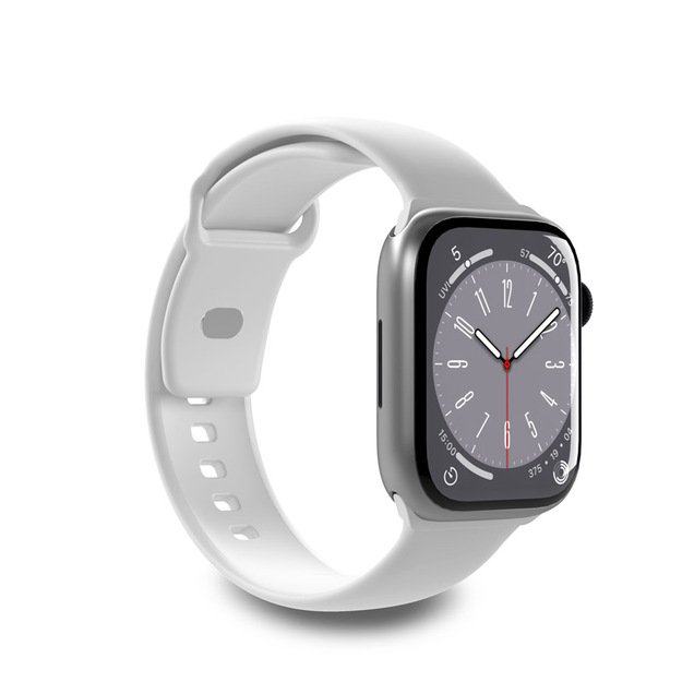 PURO ICON – elastingas dirželis, skirtas Apple Watch 42/44/45/49 mm (S/M & M/L) (baltas)