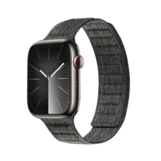 Crong Melange – magnetinis dirželis, skirtas Apple Watch 42/44/45/49 mm (juodas melanžas)