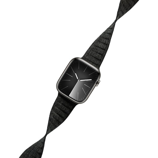 Crong Melange – magnetinis dirželis, skirtas Apple Watch 42/44/45/49 mm (juodas melanžas)