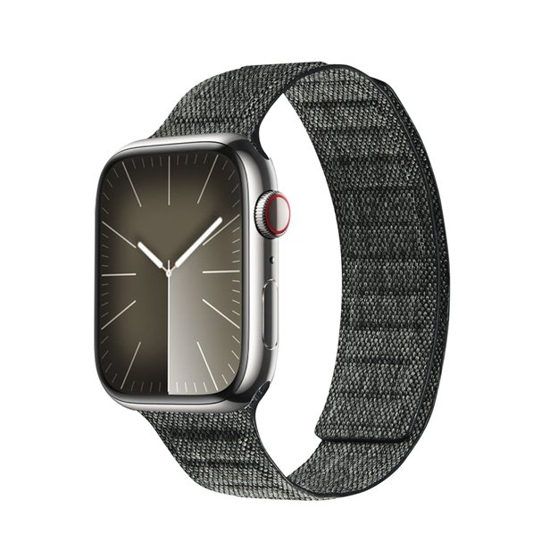 Crong Melange – magnetinis dirželis, skirtas Apple Watch 42/44/45/49 mm (juodas melanžas)