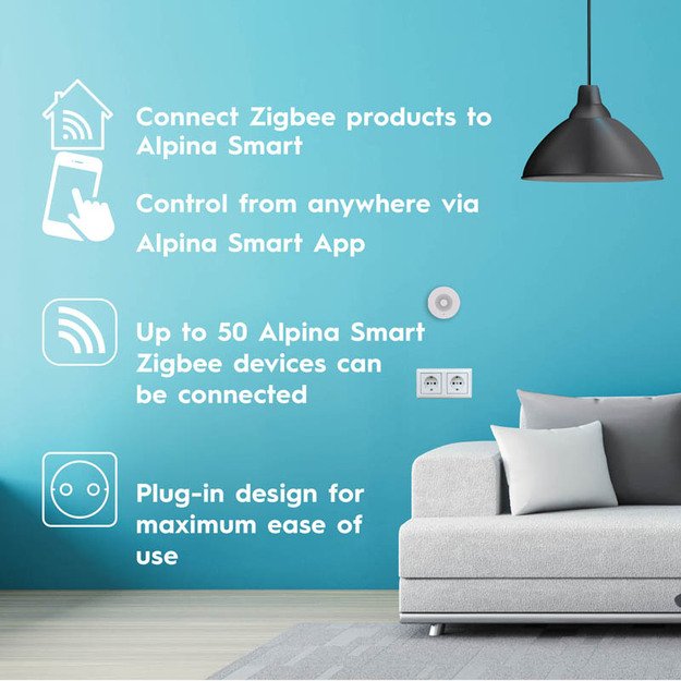 Alpina – Zigbee šakotuvo šliuzas, skirtas prijungti šio standarto įrenginius