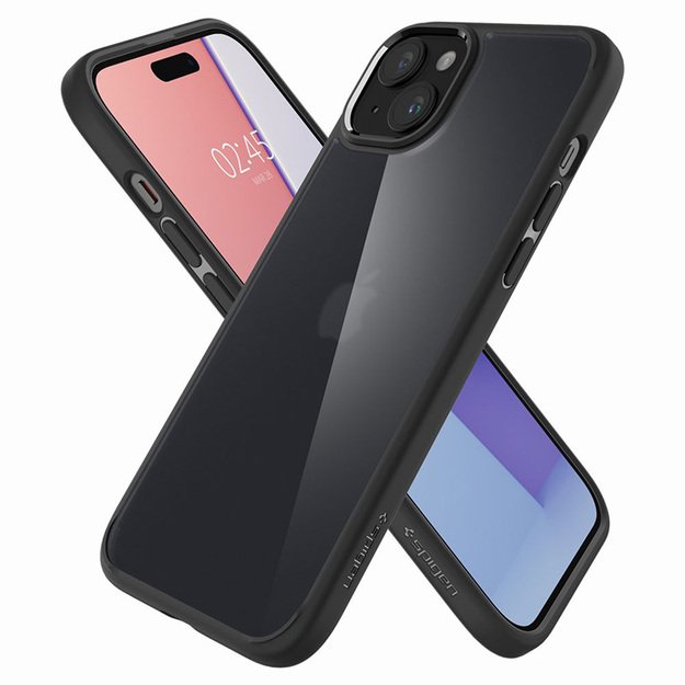 Spigen Ultra Hybrid – dėklas, skirtas iPhone 15 (šalčio juodas)