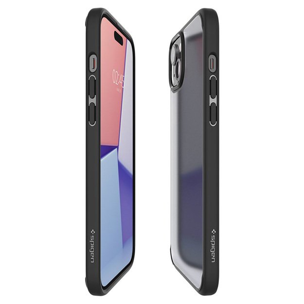 Spigen Ultra Hybrid – dėklas, skirtas iPhone 15 (šalčio juodas)