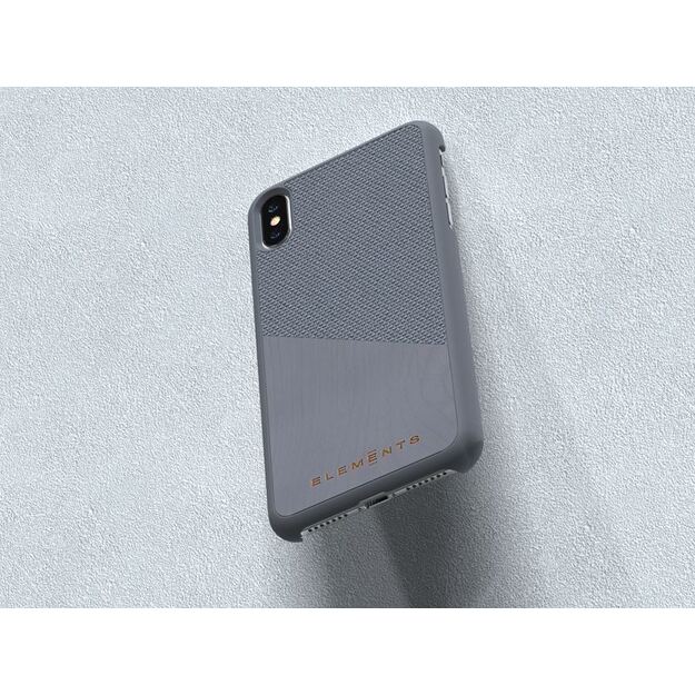 Nordic Elements Original Hel – iPhone Xs Max dėklas su tikro klevo mediena (vidutinės pilkos spalvos)