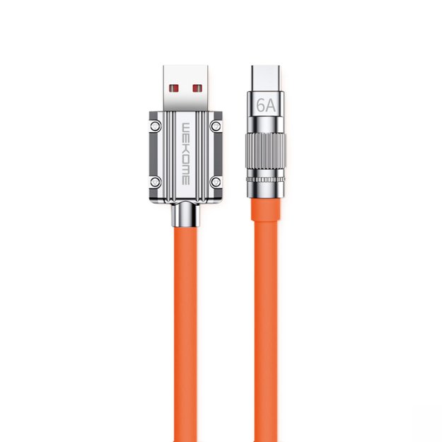 WEKOME WDC-186 Wingle Series – USB-A–USB-C greito įkrovimo jungties laidas, 1 m (oranžinė)