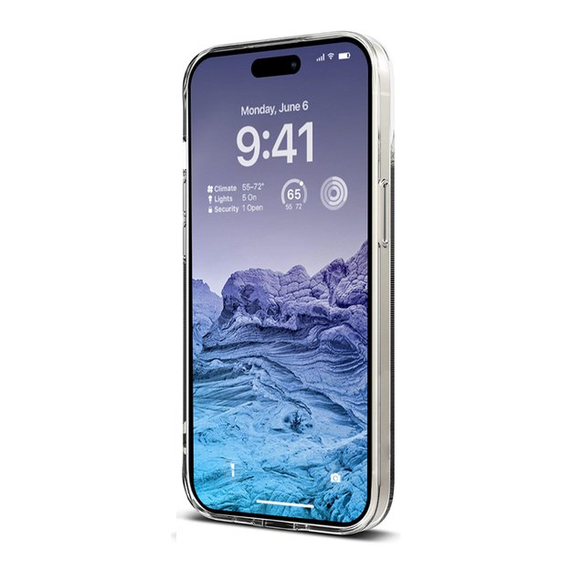 Crong Crystal Slim Cover – dėklas, skirtas iPhone 15 Plus (skaidrus)