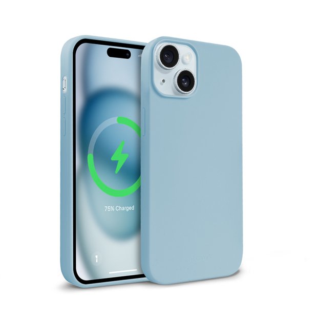 Crong Color Cover Magnetic – dėklas, skirtas iPhone 15 MagSafe (mėlynas)