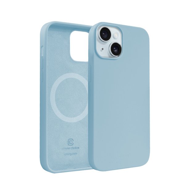 Crong Color Cover Magnetic – dėklas, skirtas iPhone 15 MagSafe (mėlynas)