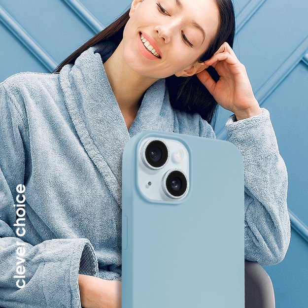 Crong Color Cover Magnetic – dėklas, skirtas iPhone 15 MagSafe (mėlynas)